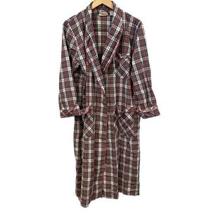 Vintage victoria secret gold label cotton Plaid robe Small
Missing waist band